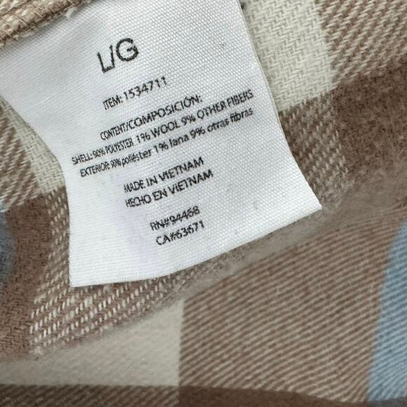 HFX Women’s Size Large Wool Blend Snap Closure Plaid Shacket Shirt Jacket - Picture 11 of 11